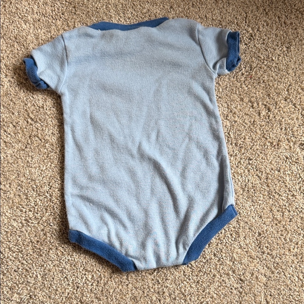 Vintage Little Guys Blue Balloon Print Kids One Piece Bodysuit 6 months - Picture 5 of 5